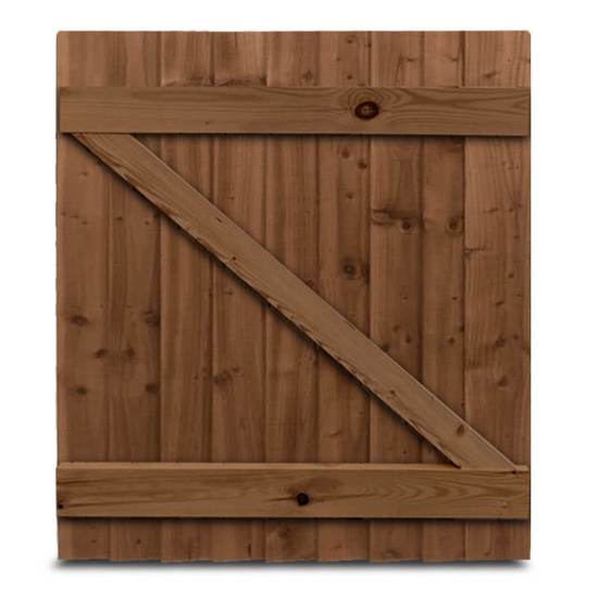 Feather Edge Timber Gate - 3 x 3’ (W)900 × (H)900mm