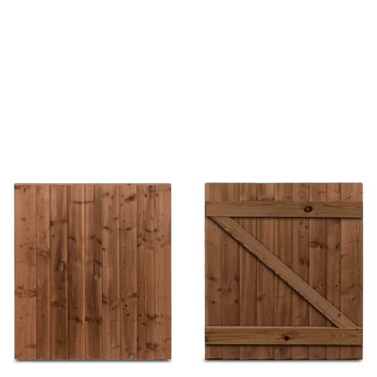 Feather Edge Timber Gate - 3 x 3’ (W)900 × (H)900mm