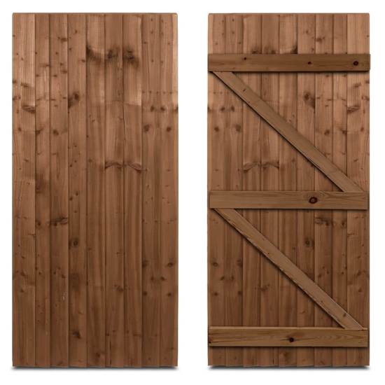 Feather Edge Standard Timber Gate - 3 x 6’ (W)900 × (H)1830mm