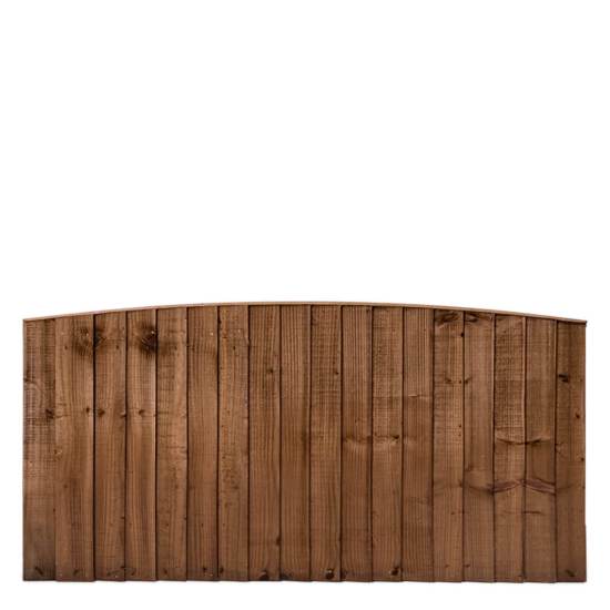 Arched Feather Edge Timber Fence Panels - 6 × 3’ (W)1830 × (H)900mm