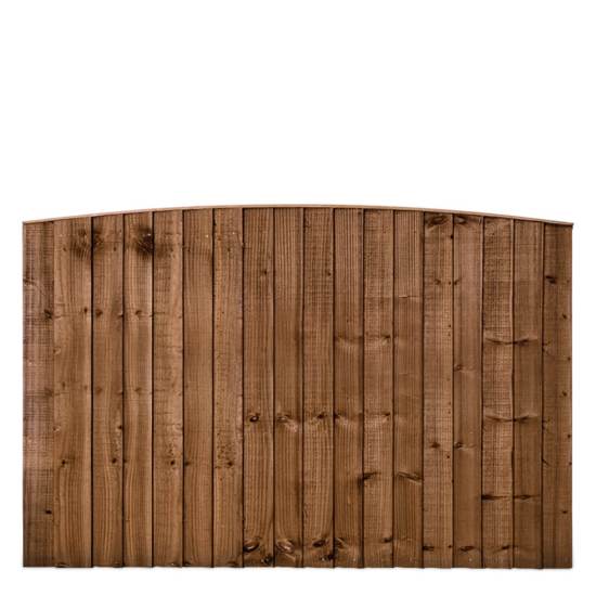 Arched Feather Edge Timber Fence Panels - 6 × 4’ (W)1830 × (H)1200mm