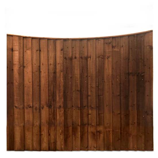 Concave Feather Edge Timber Fence Panels - 6 × 5’ (W)1830 × (H)1500mm