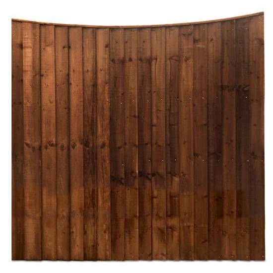 Concave Feather Edge Timber Fence Panels - 6 × 6’ (W)1830 × (H)1830mm