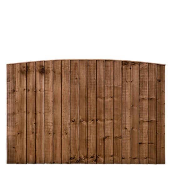 Arched Feather Edge Timber Fence Panels - 6 × 4’ (W)1830 × (H)1200mm