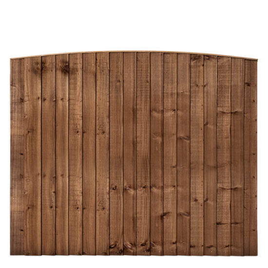 Arched Feather Edge Timber Fence Panels - 6 × 5’ (W)1830 × (H)1500mm