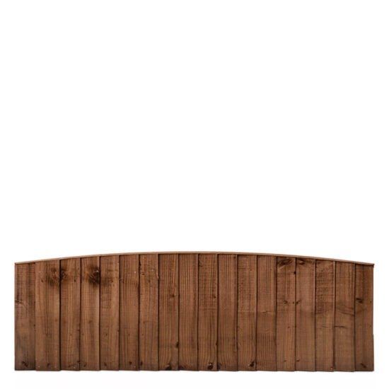 Arched Feather Edge Timber Fence Panels - 6 × 2’ (W)1830 × (H)600mm