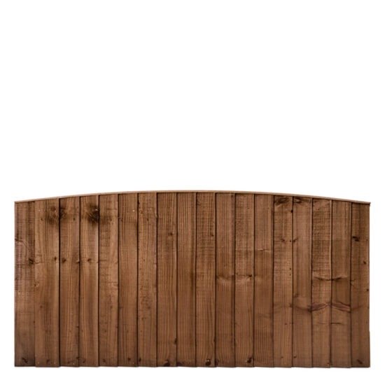 Arched Feather Edge Timber Fence Panels - 6 × 3’ (W)1830 × (H)900mm