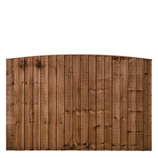 Arched Feather Edge Timber Fence Panels - 6 × 4’ (W)1830 × (H)1200mm