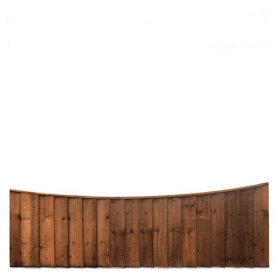 Concave Feather Edge Timber Fence Panels - 6 × 2’ (W)1830 × (H)600mm