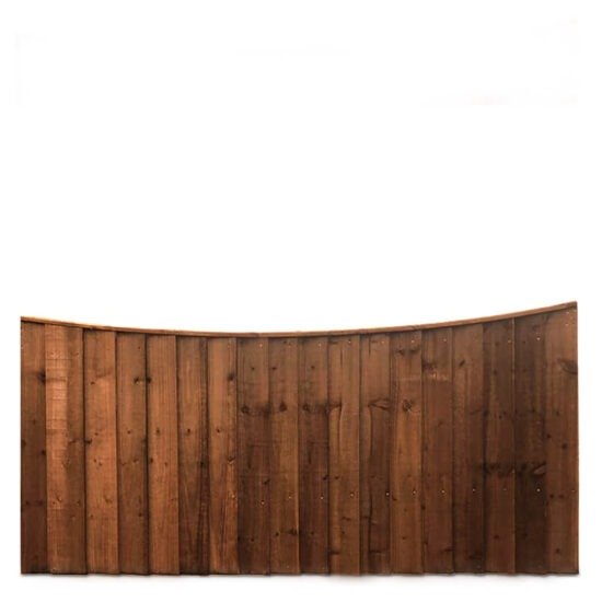 Concave Feather Edge Timber Fence Panels - 6 × 3’ (W)1830 × (H)900mm