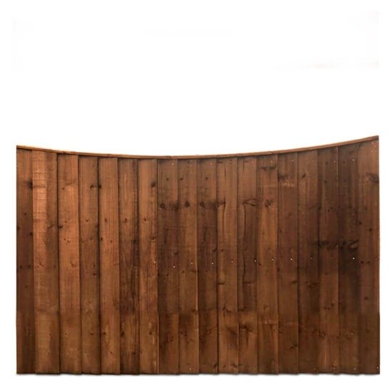 Concave Feather Edge Timber Fence Panels - 6 × 4’ (W)1830 × (H)1200mm