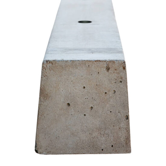 2 Holed Line Post Concrete - 4’ (H)1372 × (W)100 × (D)100mm