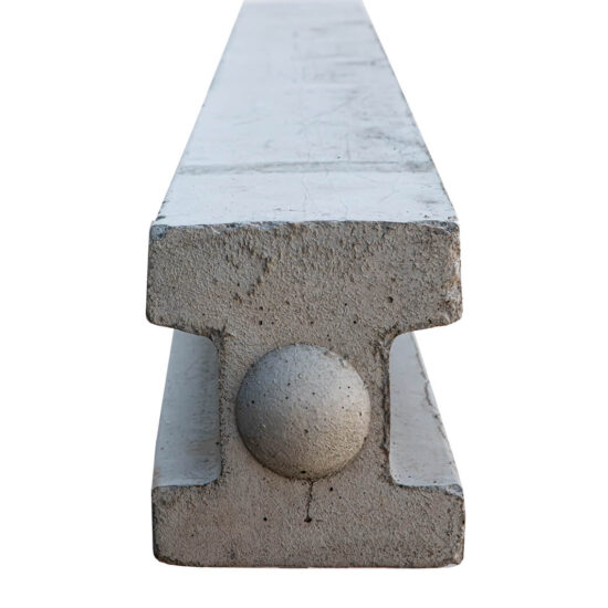 Intermediary Slotted Concrete Post - 8’9” (H)2667 × (W)100 × (D)125mm