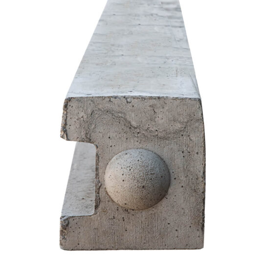 End Concrete Post - 7’9” (H)2362 × (W)100 × (D)125mm