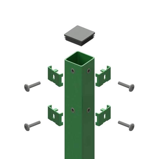 Profile V Mesh Corner Posts (In-Ground) - Multiple Heights