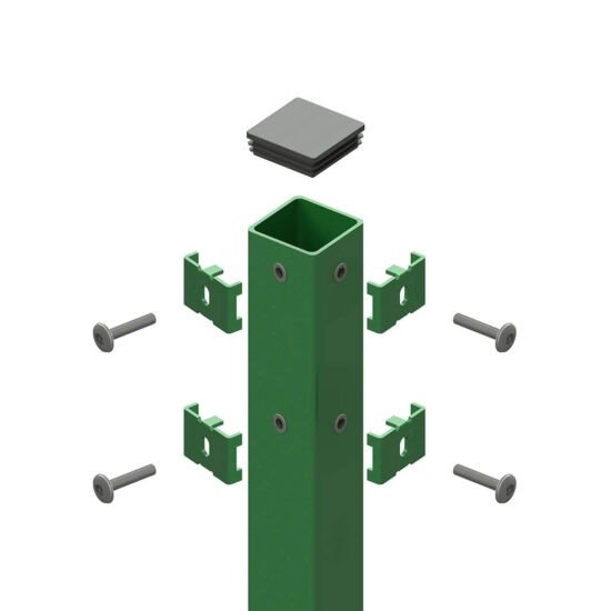 Profile V Mesh Corner Posts (In-Ground) - Multiple Heights